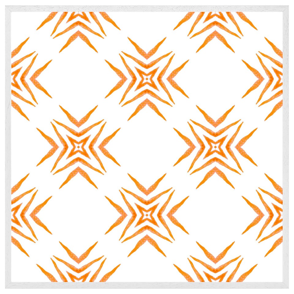 image 1 of Orange ravishing boho chic (Picture Frame) White | L