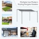 image 6 of Outsunny 3 x 3m Pergola Gazebo Metal Frame Elegant Scrolling WeatherResistant Canopy Sun Rain Shade Garden Outdoor Shelter, Grey