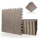 image 9 of Samuel Alexander 16 Piece Grey Wood Effect EVA Foam Floor Protective Tiles / Mats 60x60cm Each Set. Floor Mats Set Covers 5.76 sqm (62 sq ft)