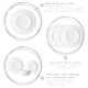 image 2 of Bormioli Rocco Toledo Glass Dessert Plates - 20cm - White - Pack of 6 | White | White