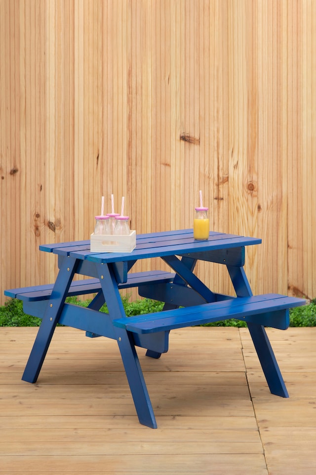 image 1 of Brighton Blue Kids Picnic Bench | Blue