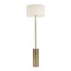 image 3 of ValueLights Lexy Antique Brass Rotary Dimmer Switch Floor Lamp with Cream Boucle Shade