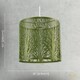 image 7 of Unique and Beautiful Olive Green Metal Forest Design Pendant Shade