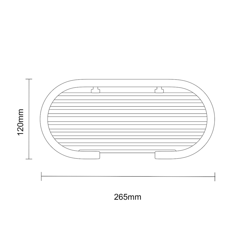 image 1 of Showerdrape Clasico Wall Mounted Stainless Steel Chrome Oval Basket | Silver | 1