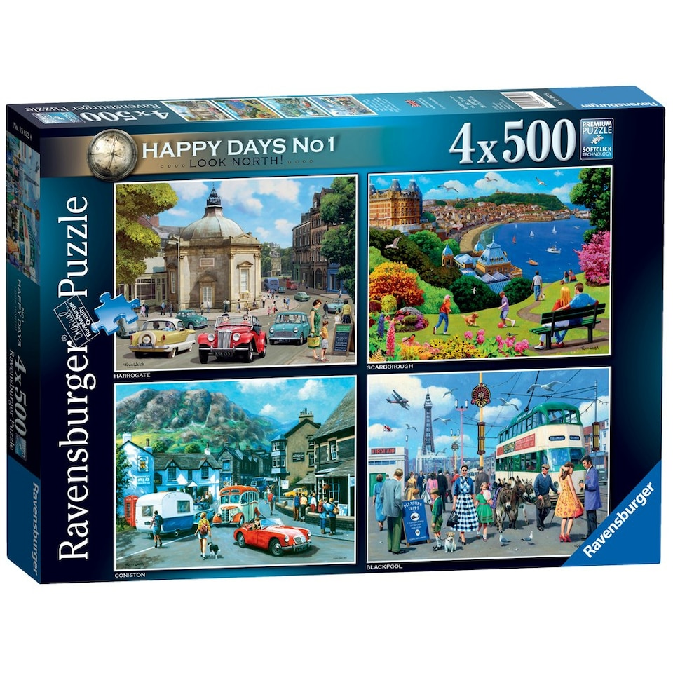 Ravensburger Happy Days No.1 Look North 4 x 500 Piece Puzzles