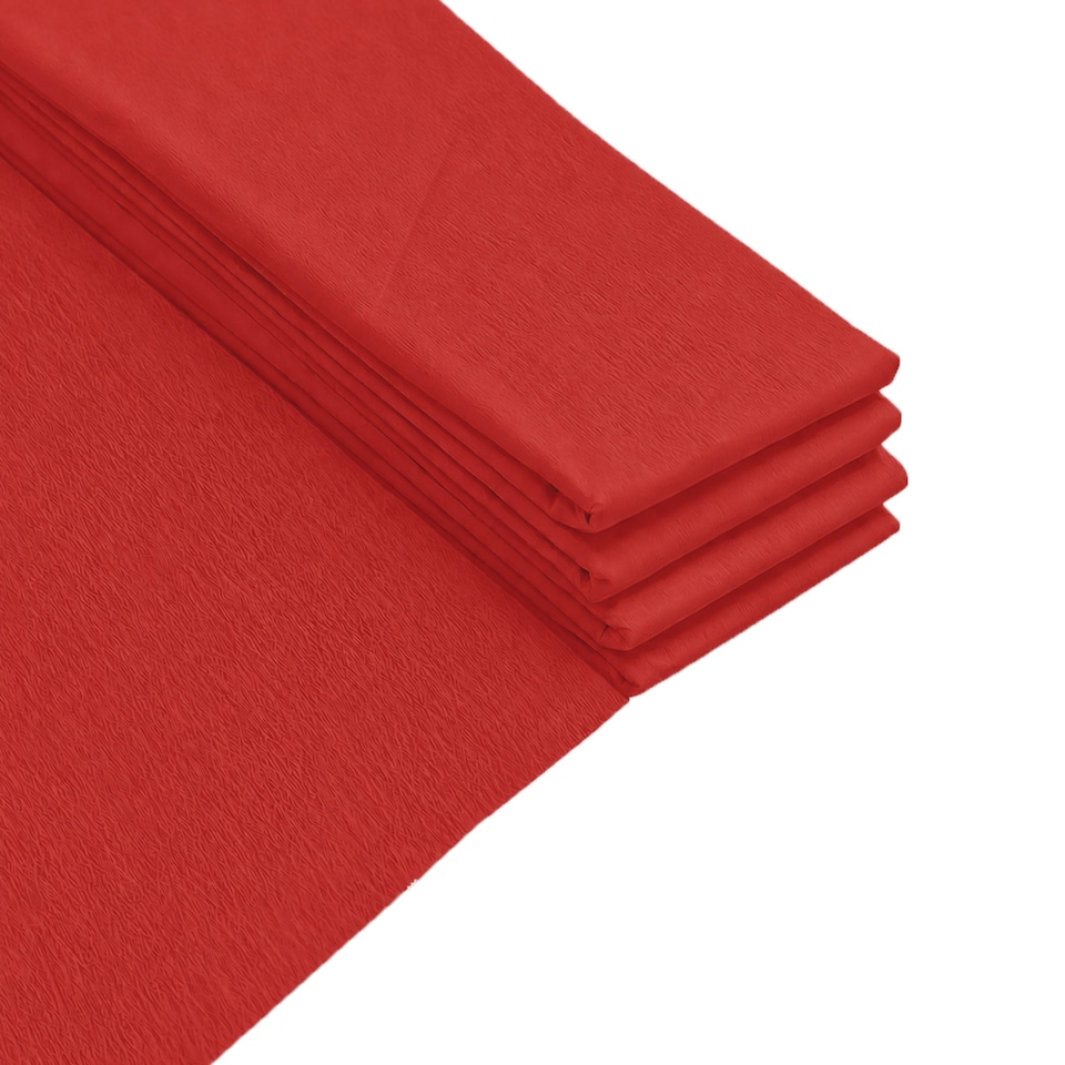 image 1 of Pack of 5 Red Crepe Paper Sheets 50cm x 2m 17GSM 35% Stretch Craft Paper