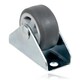 image 6 of SPARES2GO Castor Wheel Trolley Wheels Caster 32mm 1'' Mini + Screws Rubber Fixed x 4