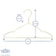 image 3 of Harbour Housewares Metal Children's Clothes Hangers - Gold - Pack of 10