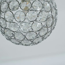 ValueLights Ella Chrome Sphere Globe Jewel Flush Ceiling Light