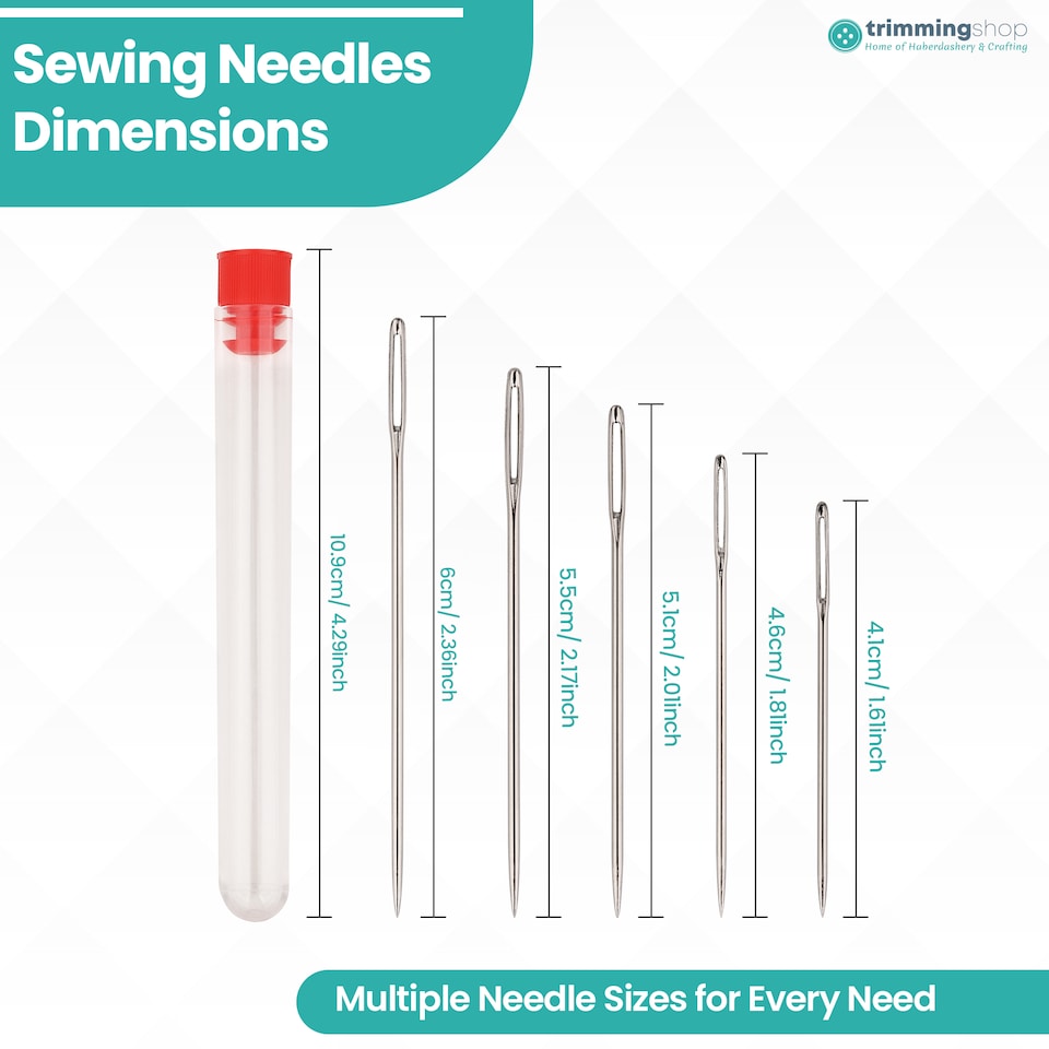 image 1 of 25pcs Stainless Steel Sewing Needle Assortment, Embroidery & Tailoring