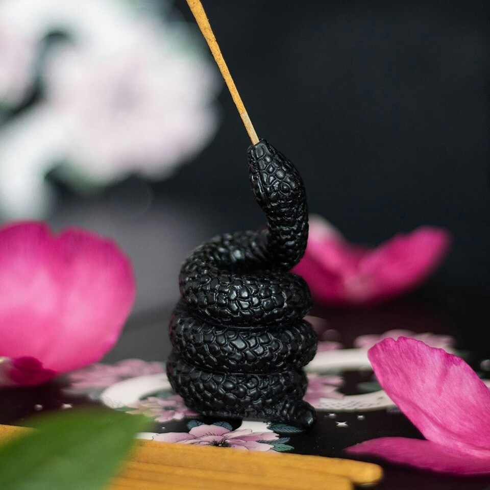 image 1 of Black Snake Incense Stick Holder