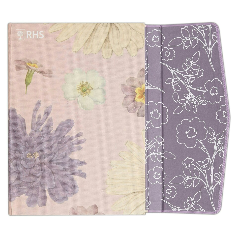 image 1 of RHS Magnetic Cover Notebook, Cottage Garden, Multicoloured, 20.8 x 15 x 1.8cm