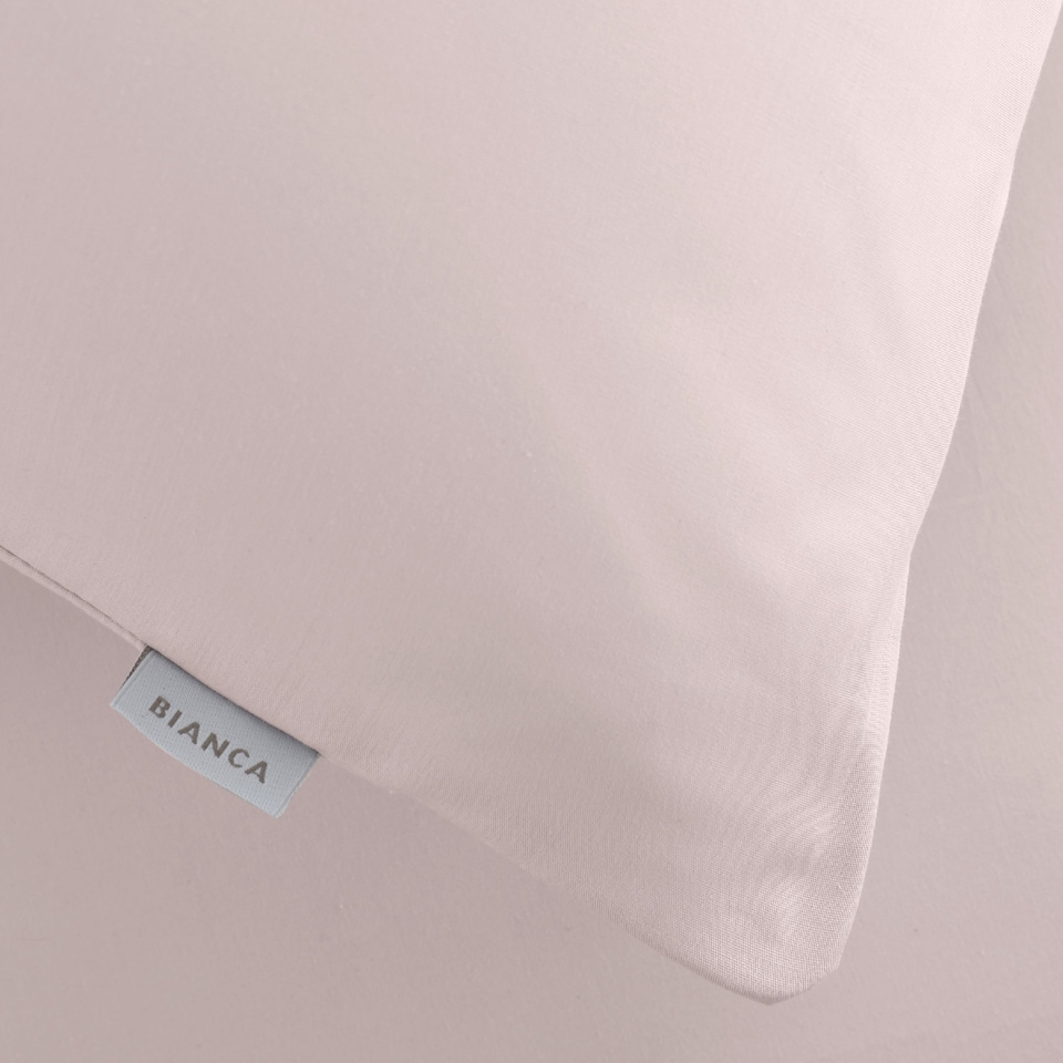 image 1 of Bianca 200 Thread Count Cotton Percale Standard Pillowcase Pair | Pink | Blush Pink | Standard