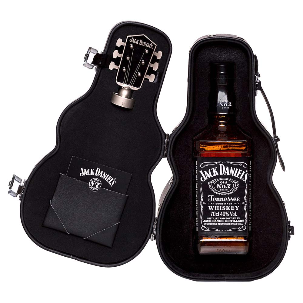 Jack Daniel's Old No 7 Whiskey 70cl Guitar Case Gift Set - Tesco