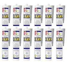 CT1 Grey Construction Sealant Adhesive Tube for Virtually Any Material Pack 12