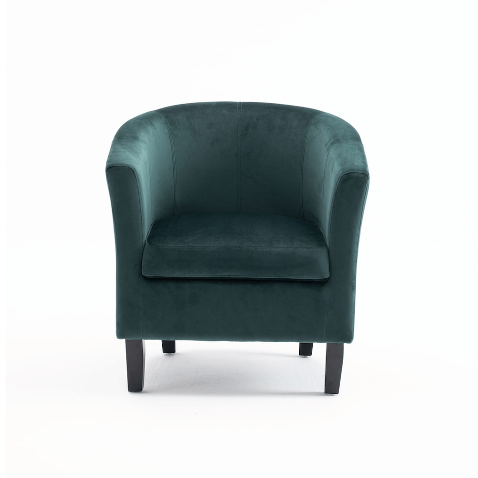 image 1 of Velvet Fabric Tub Chair Sofa Armchair Modern Office Reception Living Room