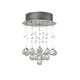 image 2 of 3LT CHROME CEILING FLUSH WITH ACRYLIC DROPS