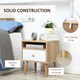 image 6 of HOMCOM Bedside Table Modern Nightstand Bedside Cabinet w/ Drawer Shelf Natural