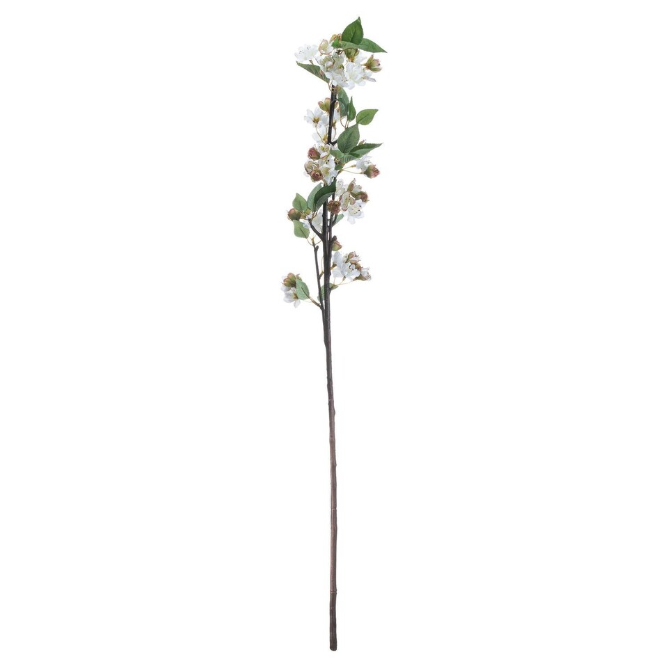 Hill Interiors Artificial English Blossom Branch - Brown/White/Green - One Size
