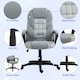 image 5 of HOMCOM Executive Office Chair, PU Leather High Back Desk Chair, Swivel Computer Chair with Adjustable Height and Tilt Function, Grey
