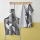 image 2 of Catherine Lansfield Larsson Geo Cotton Kitchen Adult Apron | Grey | One Size