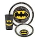 image 1 of Batman Childrens/Kids Tableware Set | Black | Black/White/Yellow | One Size | 1
