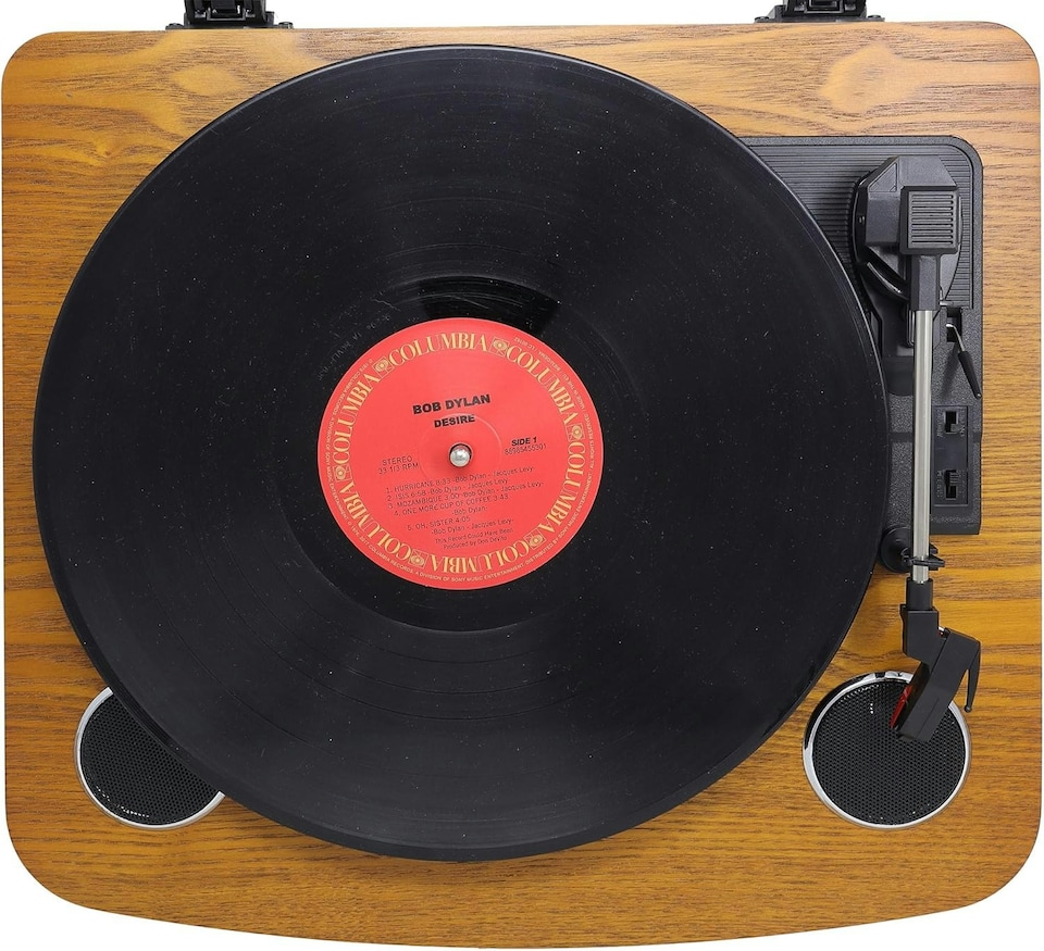 image 1 of Lightwood Vinyl Record Player With Stereo Speakers - Bluetooth Send & Receive - USB & SD Recording - AUX IN & RCA Out