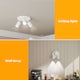 image 7 of EMITTO 3-Way Spotlight Ceiling Light Adjustable GU10 Modern White Round Base