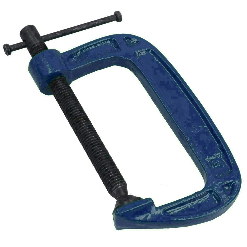 image 1 of 4 Inch (100mm) Cast Iron Screw G Clamp Fastener Holder Support vice Clamping 6pc