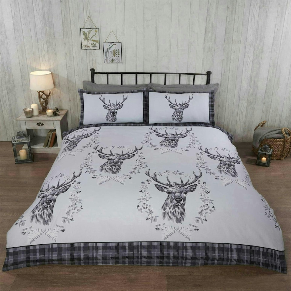 image 1 of Angus Stag Duvet Cover Set - Super King