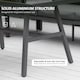 image 6 of Outsunny 4 Piece L shaped Garden Furniture Set 8 Seater Aluminium Outdoor Dining Set Conversation Sofa Set w Bench, Dining Table & Cushions, Grey