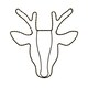 image 1 of Reindeer Head Silver Wire