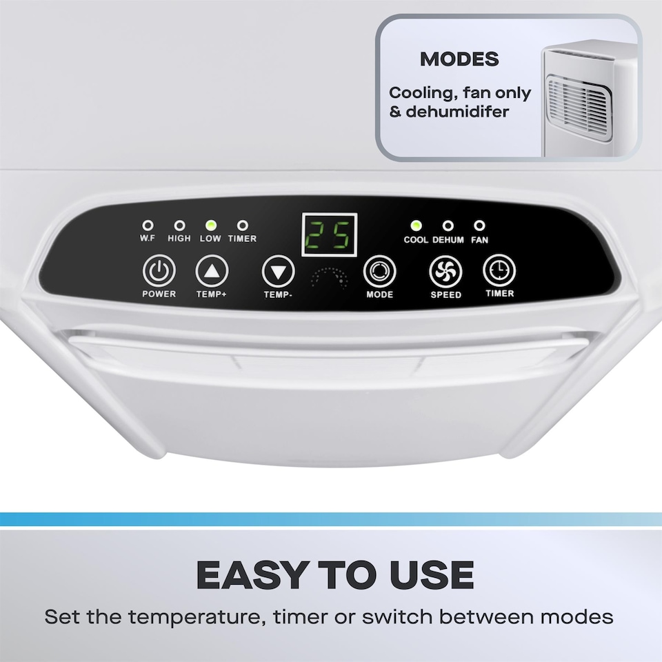 image 1 of Daewoo 5000 BTU 3 In 1 Portable Air Conditioner | White | 5000 BTU
