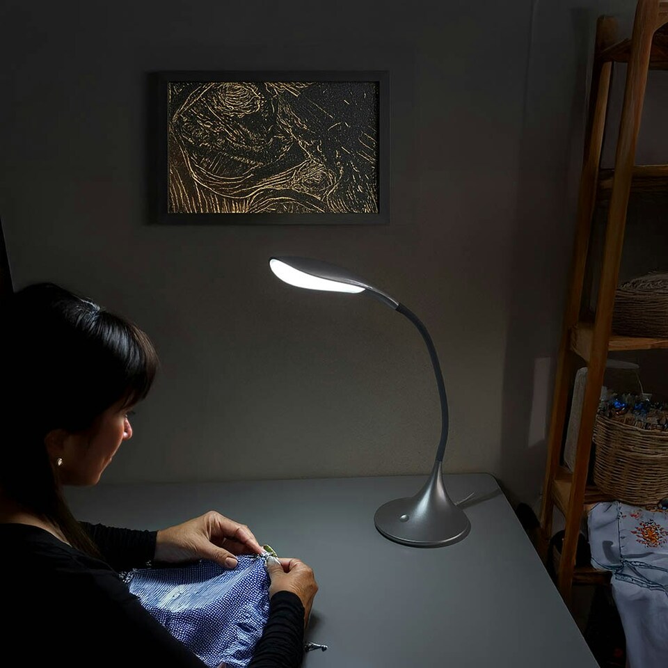 image 1 of Lifemax Daylight LED Desk Light for Reading, Crafting & Hobby Work White