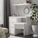 image 2 of Washington 3 Drawer Vanity in White Matt (Ready Assembled) | White | White Matt
