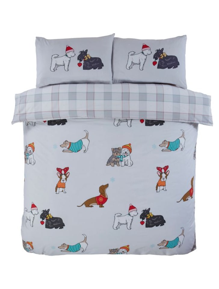 image 1 of Winter Tails Duvet Cover Set with Pillowcase | Multi | Double