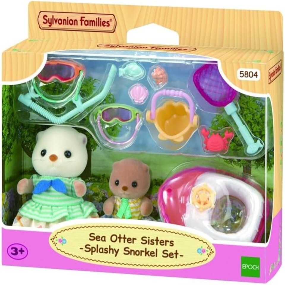 image 1 of Sylvanian Families - Sea Otter Sisters-Splashy Snorkel Set
