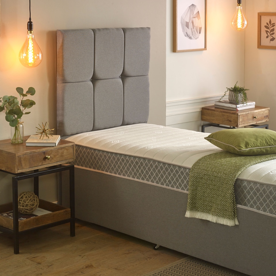 image 1 of Nebraska Hybrid Mattress - Soft Feel Quilted Cool Touch Surface | Grey | Single