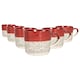 image 1 of Nicola Spring Ceramic Dipped Dash Coffee Mugs - 475ml - Red - Pack of 6 | Red | Red