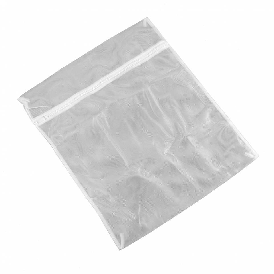 image 1 of Pack of 5 White Mesh Zipper Laundry Washing Bags 3 Sizes | White