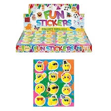 (12) MINI SMILE STICKERS  120S - Party Favours