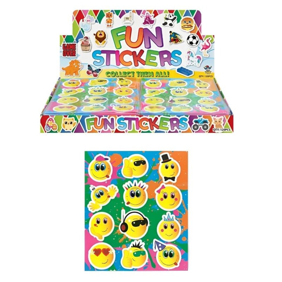 (12) MINI SMILE STICKERS 120S - Party Favours