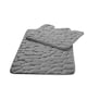 image 1 of Memory Foam Pebbles Bath Mat Set Silver