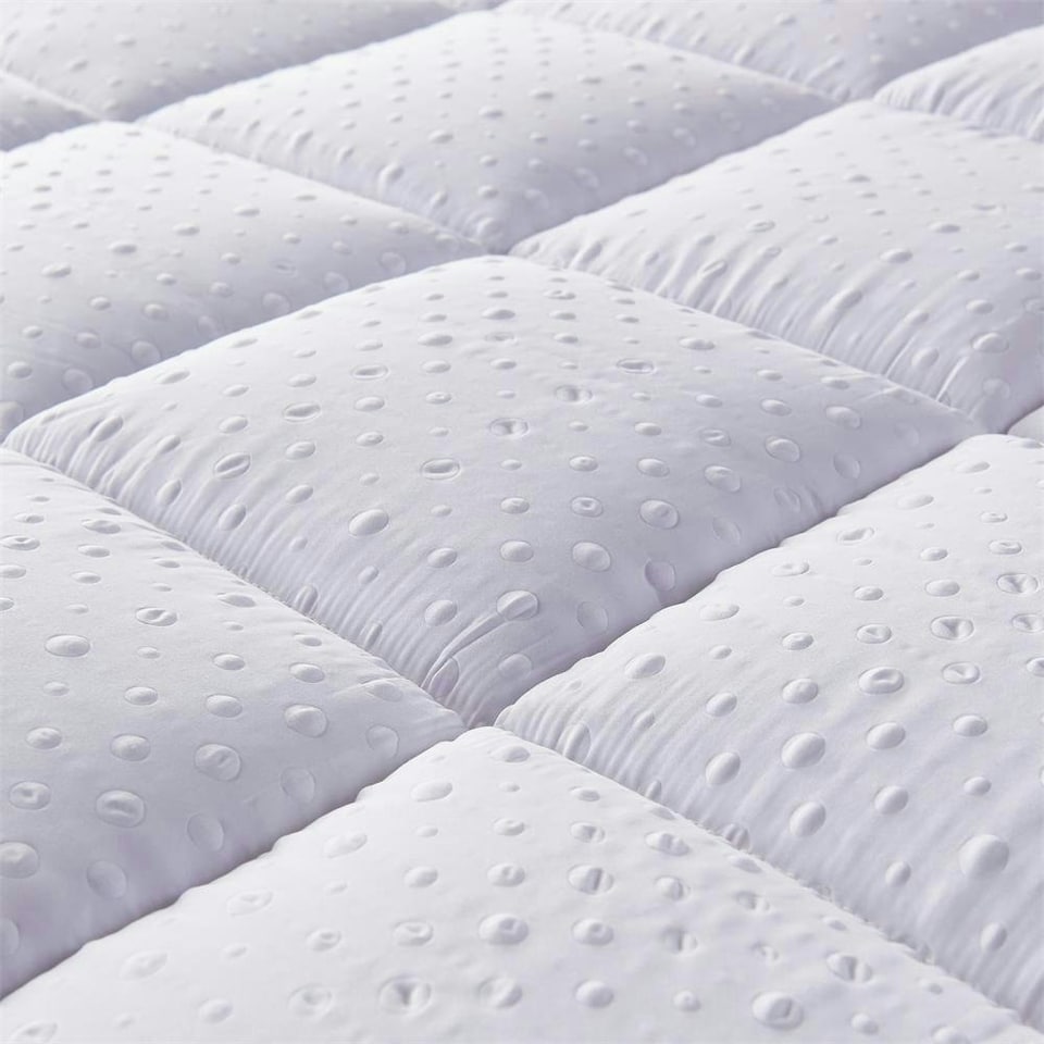 image 1 of 5cm 3D Microfibre Bubble Mattress Topper White | Super King
