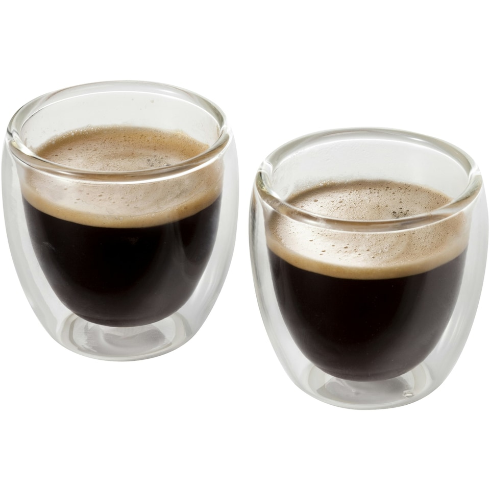 image 1 of Seasons Boda 2-Piece Espresso Set - Transparent - 14.5 x 7.6 x 7.5 cm