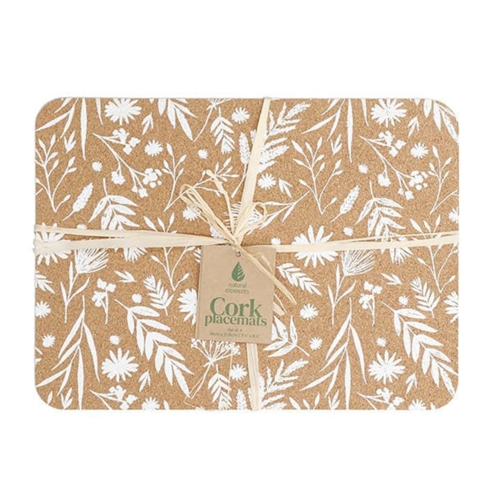 image 1 of Natural Elements Set of 4 Cork Placemats