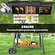 image 6 of Outsunny Portable Charcoal BBQ Grill Steel Offset Smoker Combo Backyard