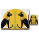 image 2 of Illustration of Black Egyptian Cats with Papyrus (Placemat & Coaster Set)