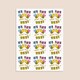 image 3 of What Will it Bee Gender Reveal Square Stickers 65mm - Sheet of 12