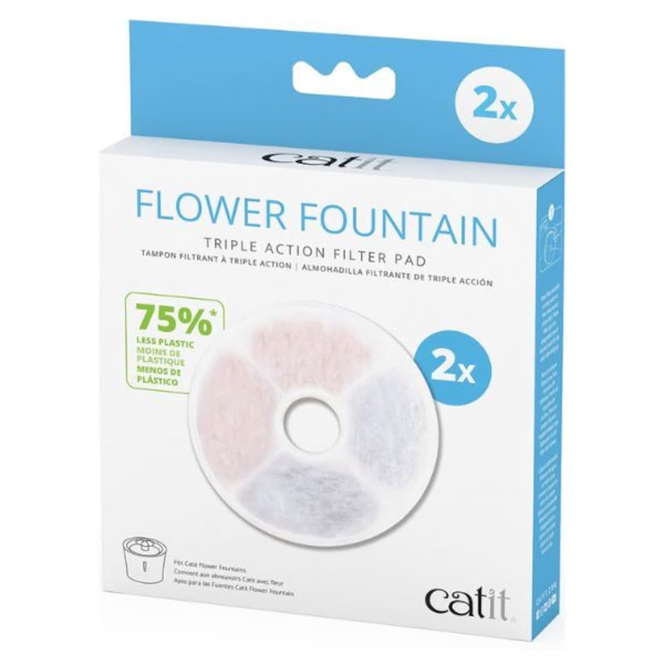 Catit Fountain Frameless Triple Action Filter Cartridge 2pk